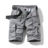 New Mens Summer Cotton Army Tactical Cargo Shorts Fashion Khaki Multi-pocket Casual Short Pants Loose Military Shorts Men