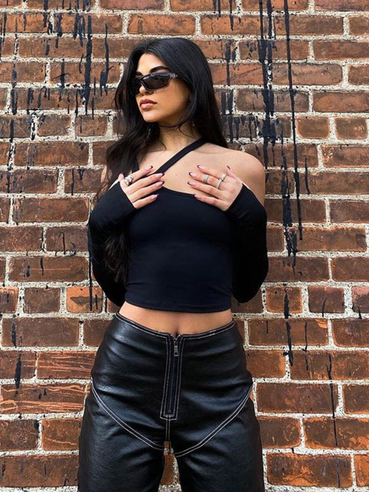 Autumn-Fashion-Casual-Slim-Solid-Removable-Sleeves-Halter-T-Shirt-For-Women-New-Streetwear-Wild-Basic-2